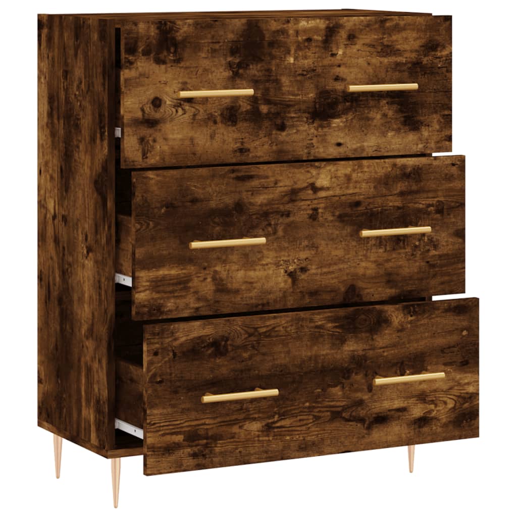 Servanta, stejar fumuriu, 69,5x34x90 cm, lemn compozit — imaginea 6