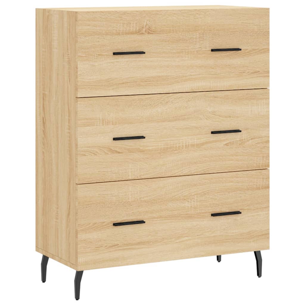 Dulap inalt, stejar sonoma, 69,5x34x180 cm, lemn compozit — imaginea 7