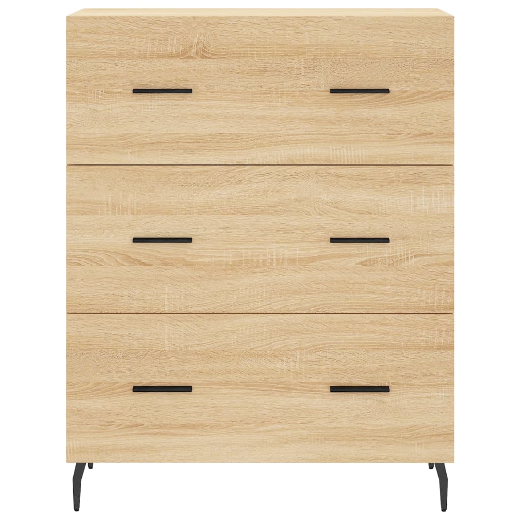 Dulap inalt, stejar sonoma, 69,5x34x180 cm, lemn compozit — imaginea 8