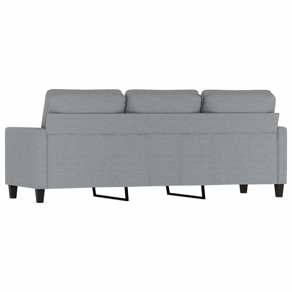 Canapea cu 3 locuri, gri deschis, material 180CM textil — imaginea 5