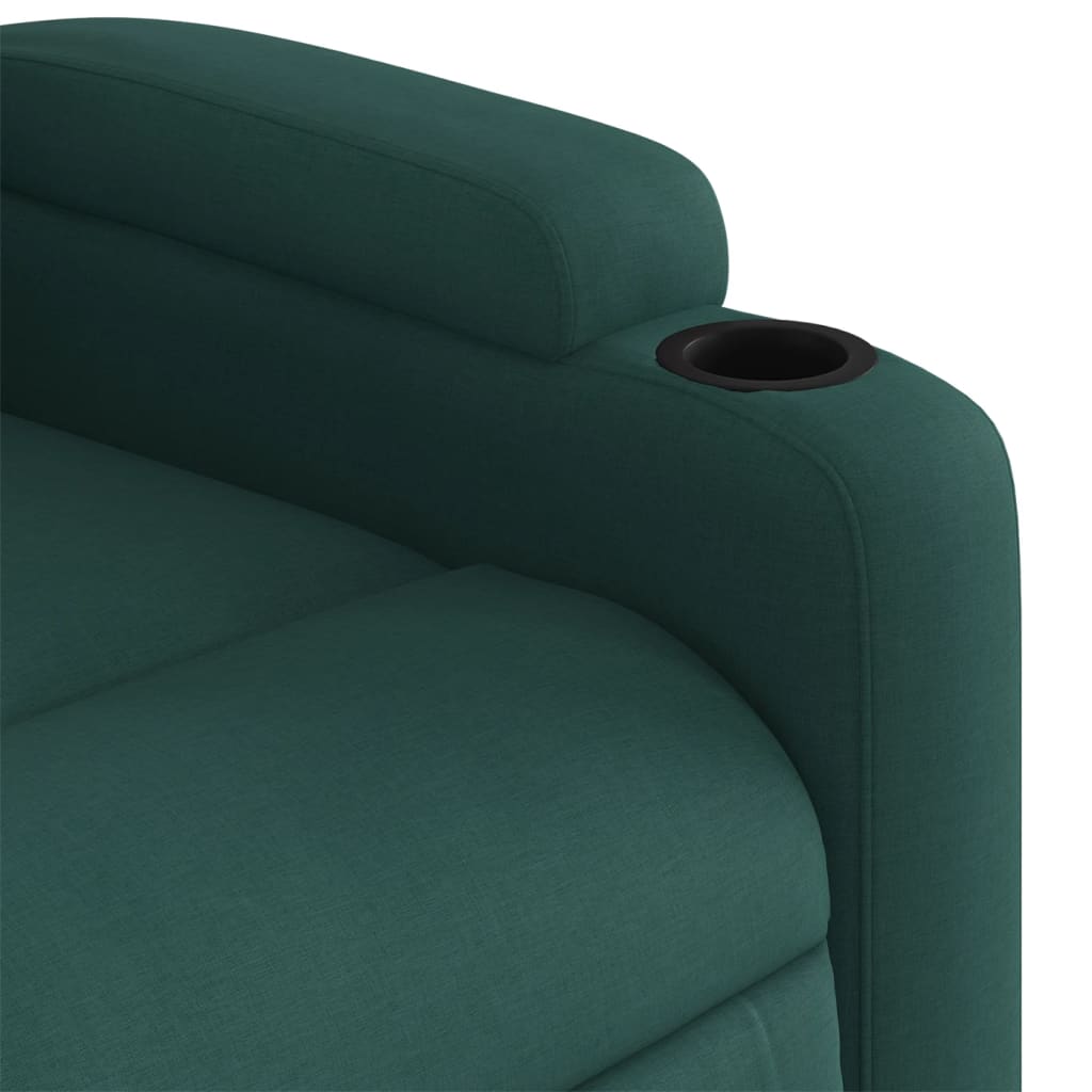 Fotoliu rabatabil, verde inchis, material textil — imaginea 8