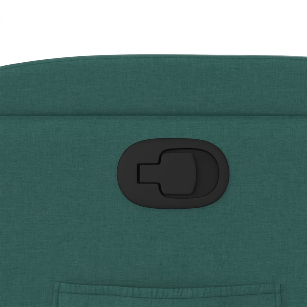 Fotoliu rabatabil, verde inchis, material textil — imaginea 9