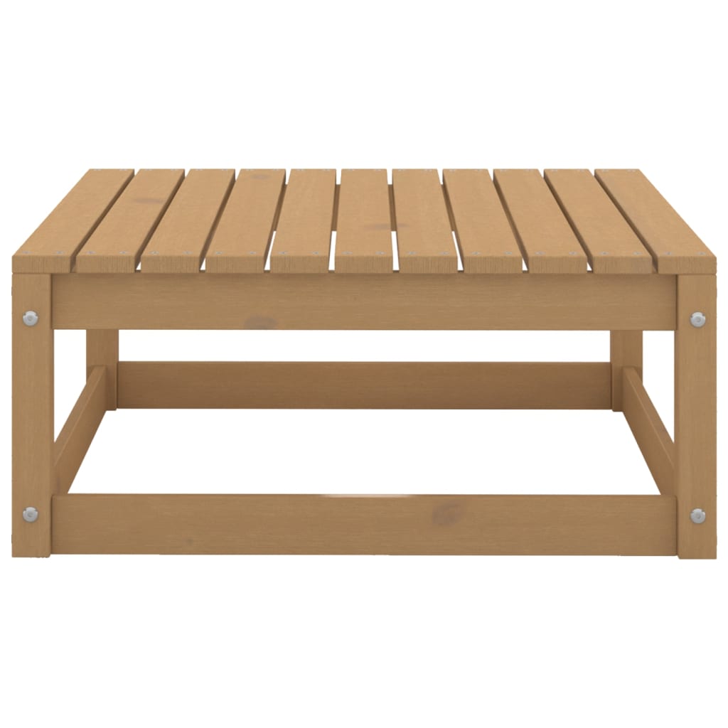 Set mobilier de gradina, 7 piese, maro miere, lemn masiv de pin — imaginea 9