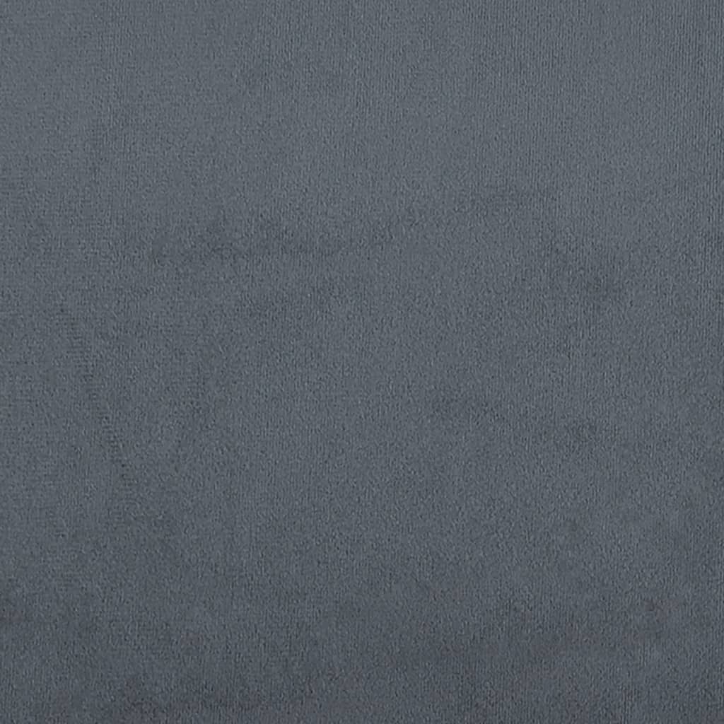 Canapea cu 2 locuri, gri inchis, 120 cm, catifea — imaginea 7