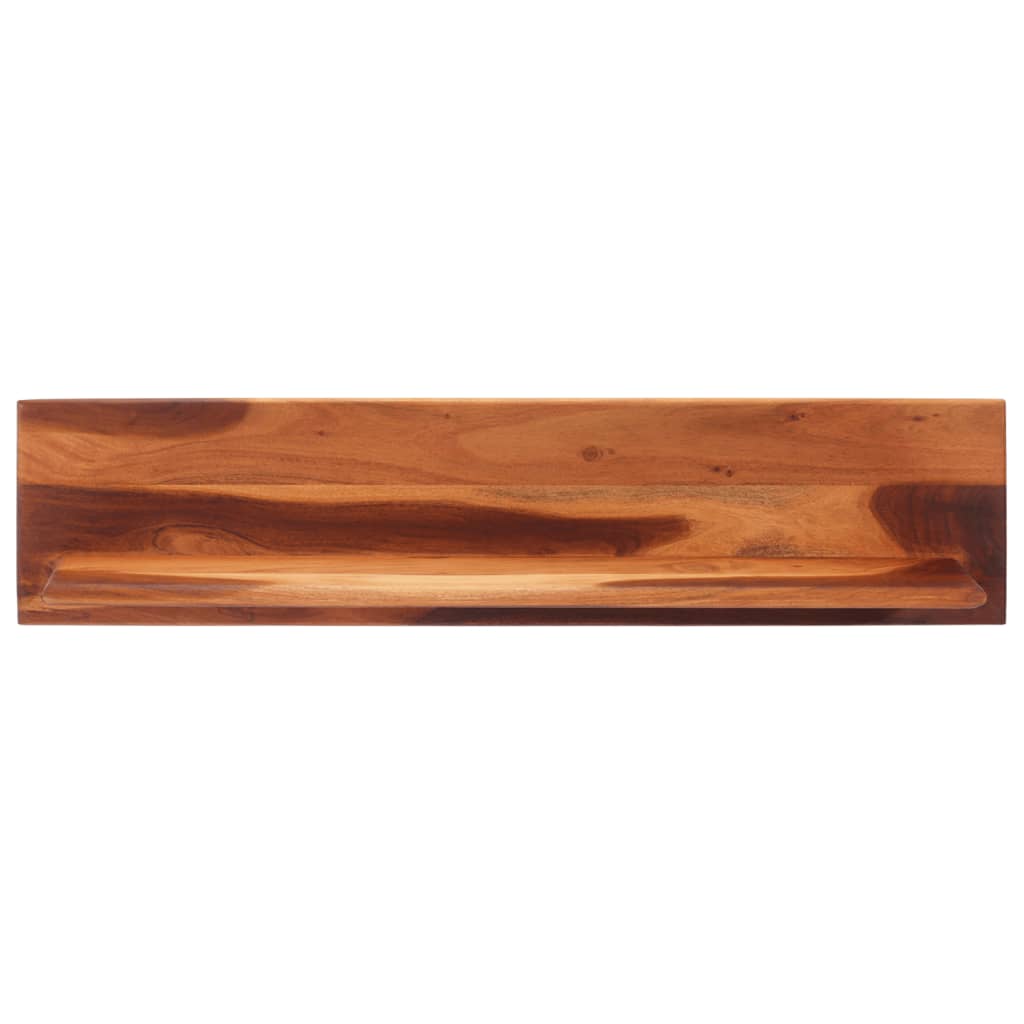 Rafturi de perete, 2 buc., 112x20x26 cm, lemn masiv de acacia — imaginea 3