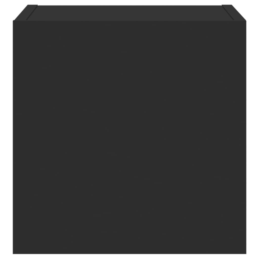 Comode TV de perete cu lumini LED, 2 buc., negru, 30,5x35x30 cm — imaginea 10