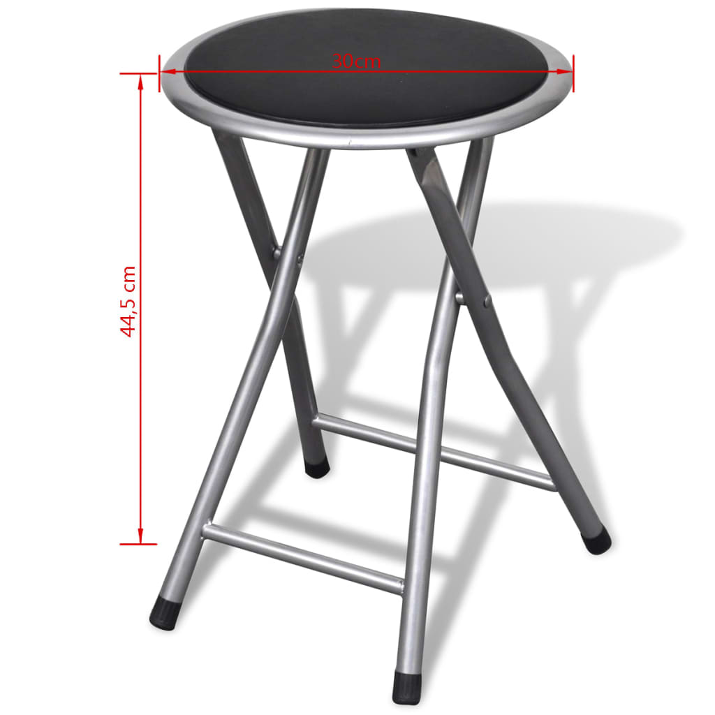 Scaune de bar pliabile, 4 buc., piele ecologica — imaginea 8