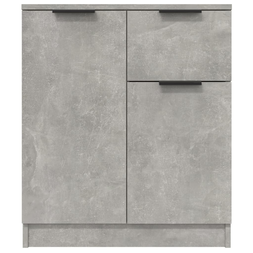Servante, 2 piese, gri beton, 60x30x70 cm, lemn prelucrat — imaginea 7