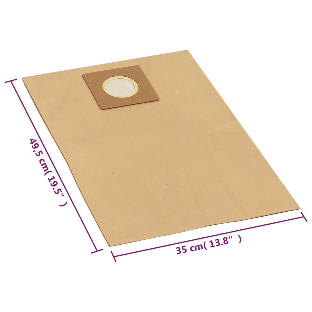Saci de aspirator din hartie, umed-uscat, 10 buc., maro - 2 | YEO