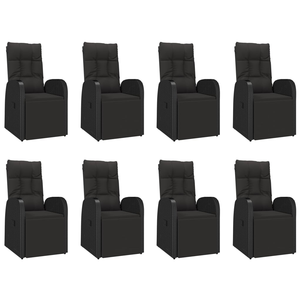 Set de masa pentru gradina 9 piese poliratan/lemn masiv acacia — imaginea 4