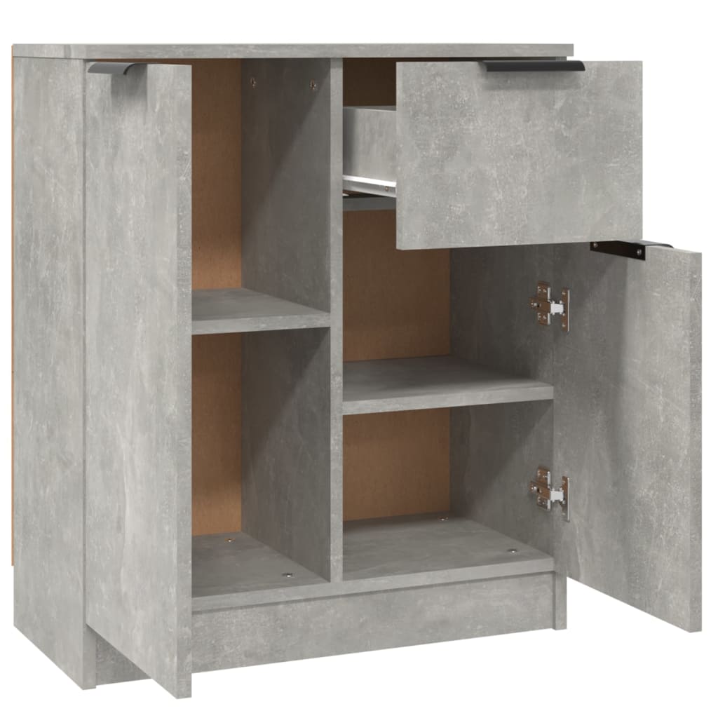 Servante, 2 piese, gri beton, 60x30x70 cm, lemn prelucrat — imaginea 20