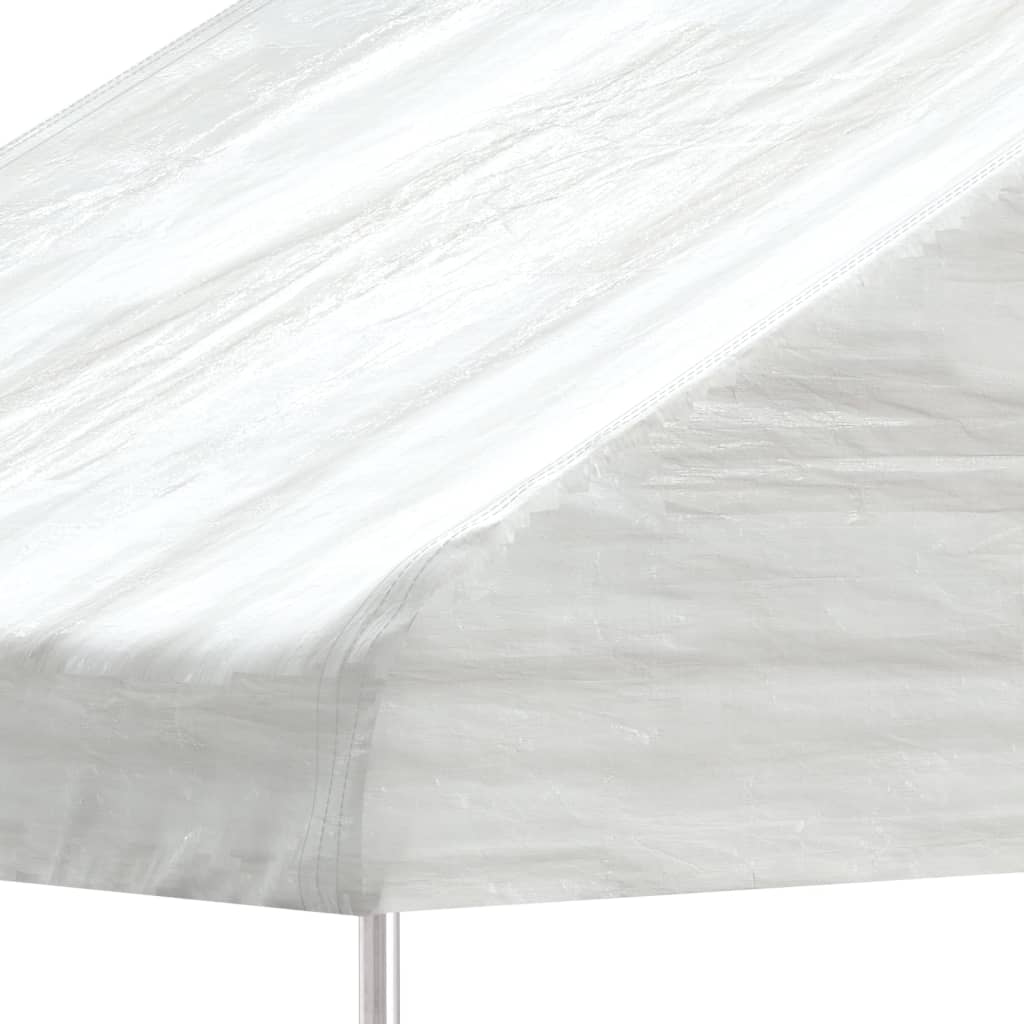 Foisor cu acoperis, alb, 20,07x5,88x3,75 m, polietilena — imaginea 4