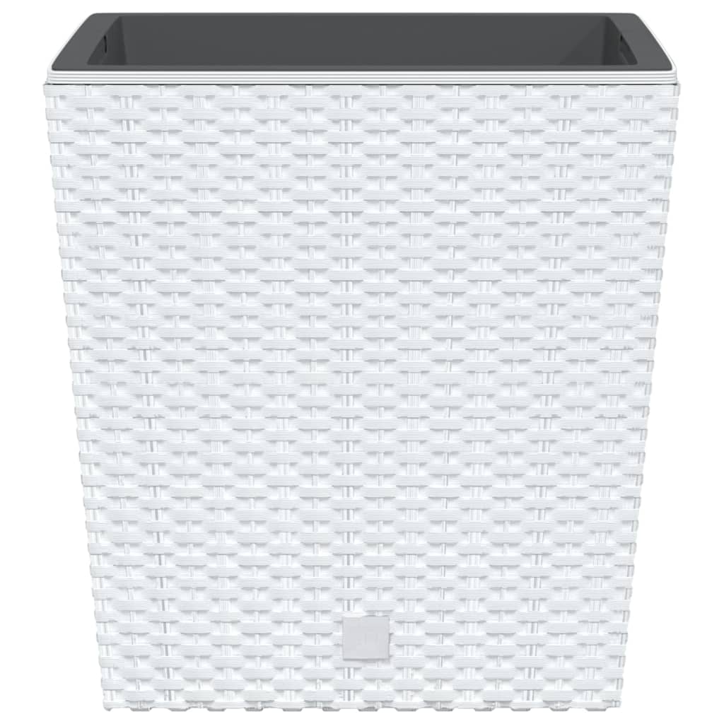 Jardiniera cu interior detasabil, alb, 21 / 32 L, PP ratan — imaginea 4