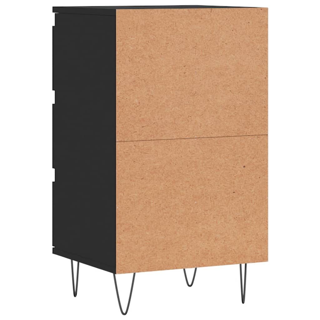 Servanta, negru, 40x35x70 cm, lemn prelucrat — imaginea 8