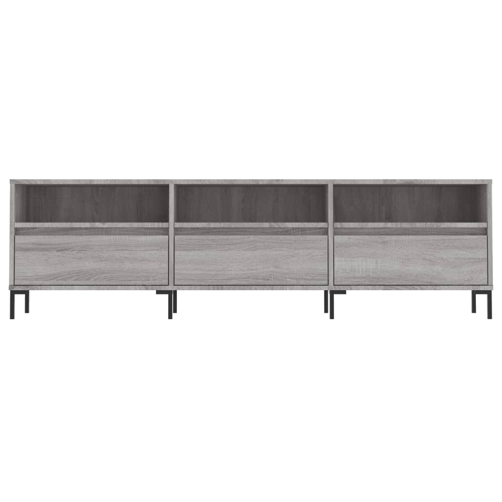 Comoda TV, gri sonoma, 150x30x44,5 cm, lemn prelucrat — imaginea 5