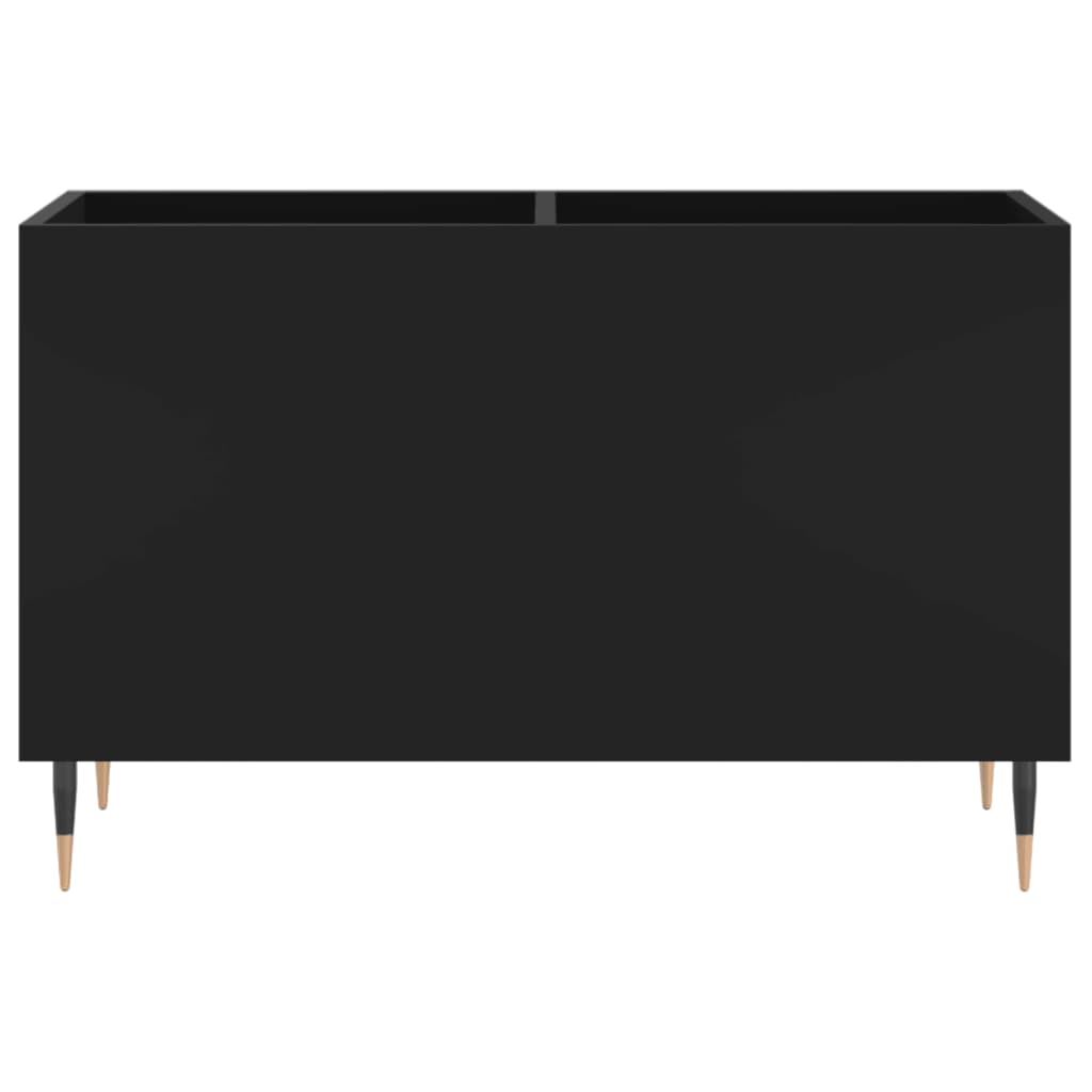 Dulap pentru discuri, negru, 74,5x38x48 cm, lemn prelucrat — imaginea 4