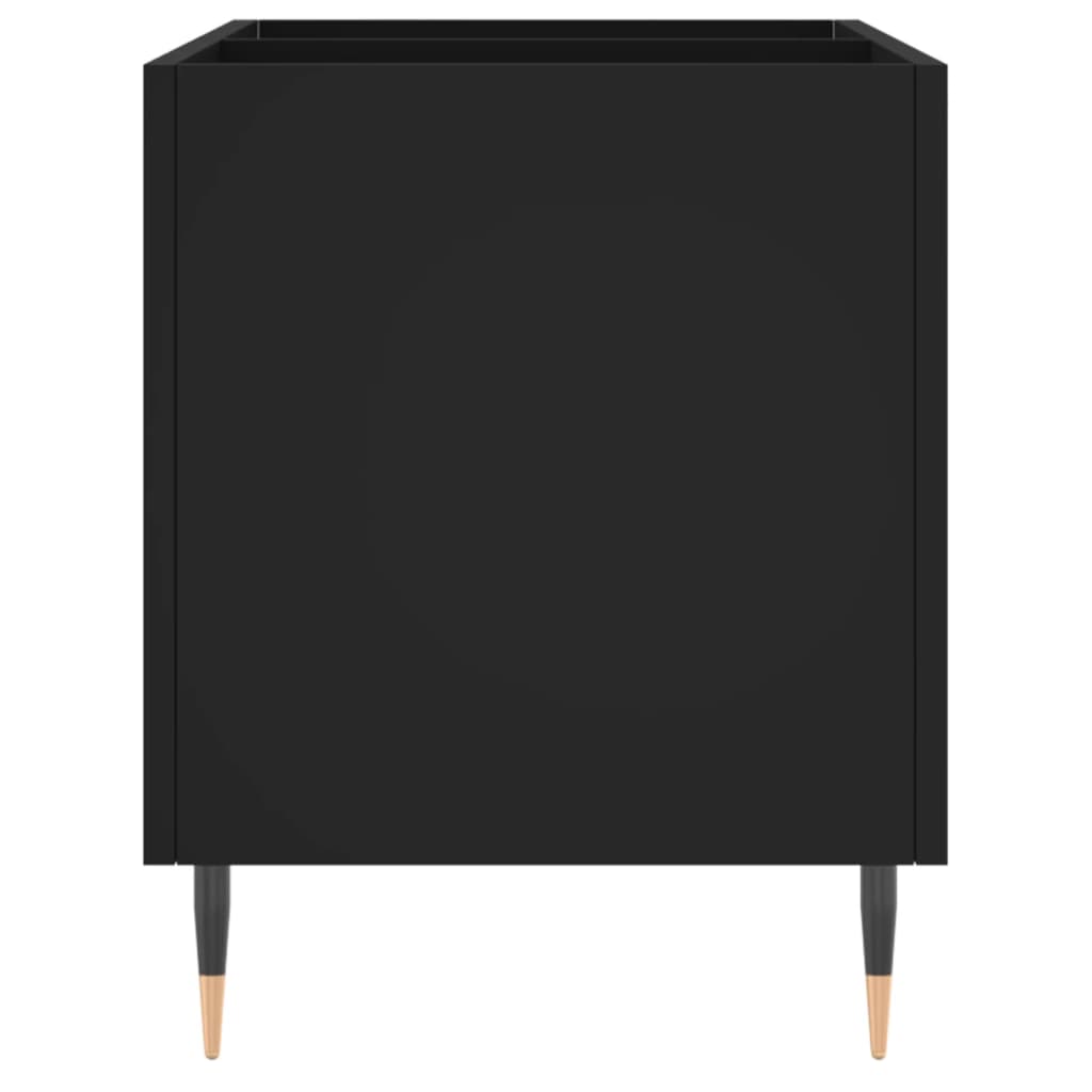 Dulap pentru discuri, negru, 74,5x38x48 cm, lemn prelucrat — imaginea 5