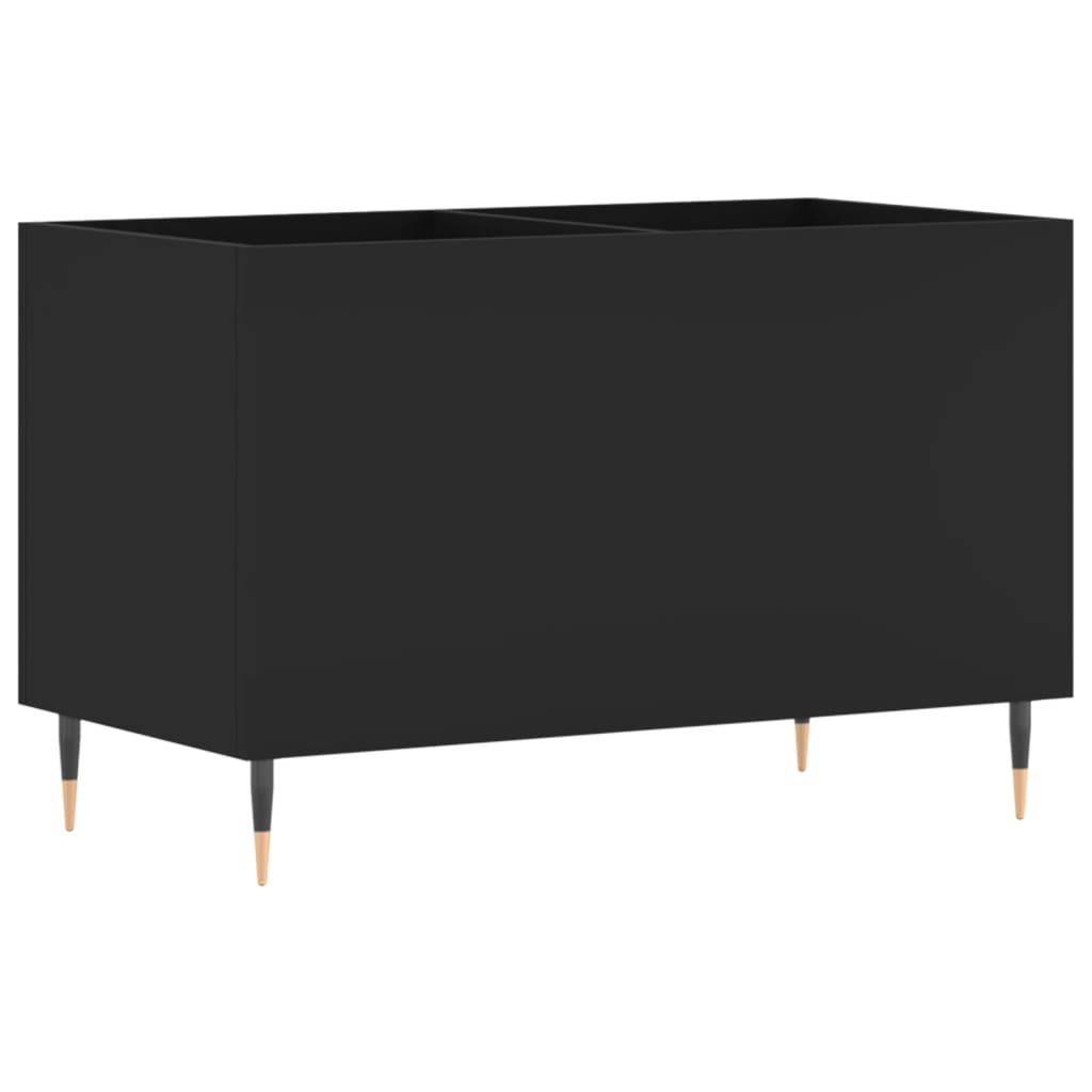 Dulap pentru discuri, negru, 74,5x38x48 cm, lemn prelucrat — imaginea 6