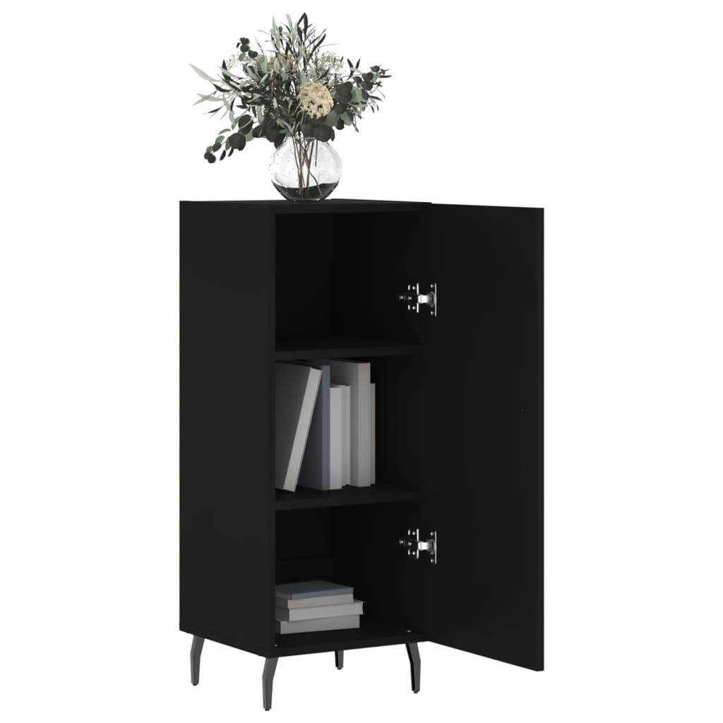 Servanta, negru, 34,5x34x90 cm, lemn compozit — imaginea 4