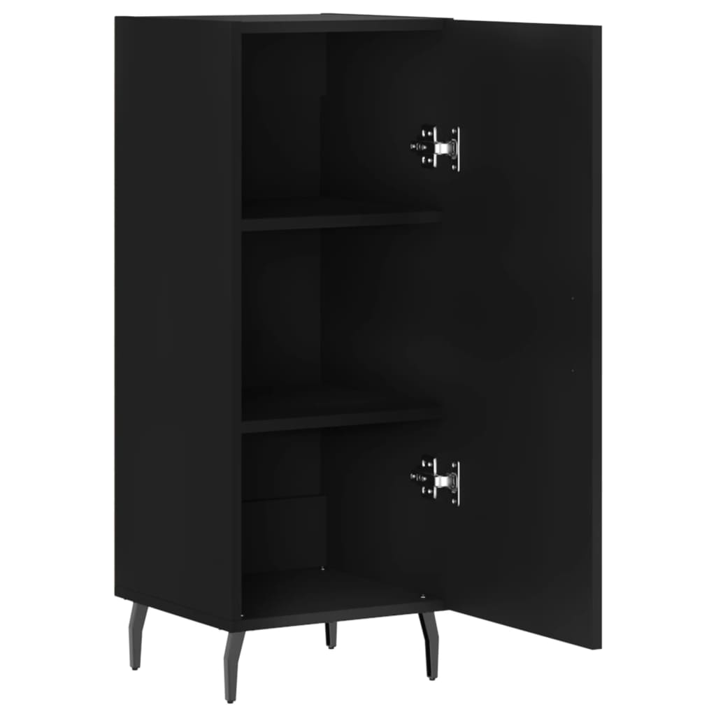 Servanta, negru, 34,5x34x90 cm, lemn compozit — imaginea 5