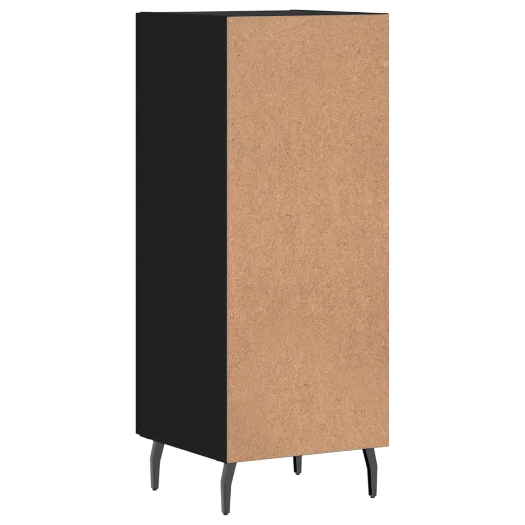 Servanta, negru, 34,5x34x90 cm, lemn compozit — imaginea 8