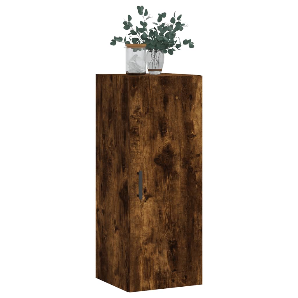 Dulap montat pe perete, stejar fumuriu, 34,5x34x90 cm — imaginea 4