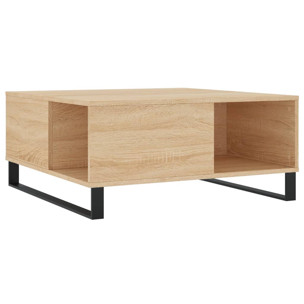 Masuta de cafea, stejar afumat, 80x80x36,5 cm, lemn prelucrat