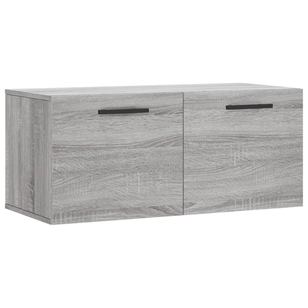Dulap de perete, gri sonoma, 80x36,5x35 cm, lemn compozit