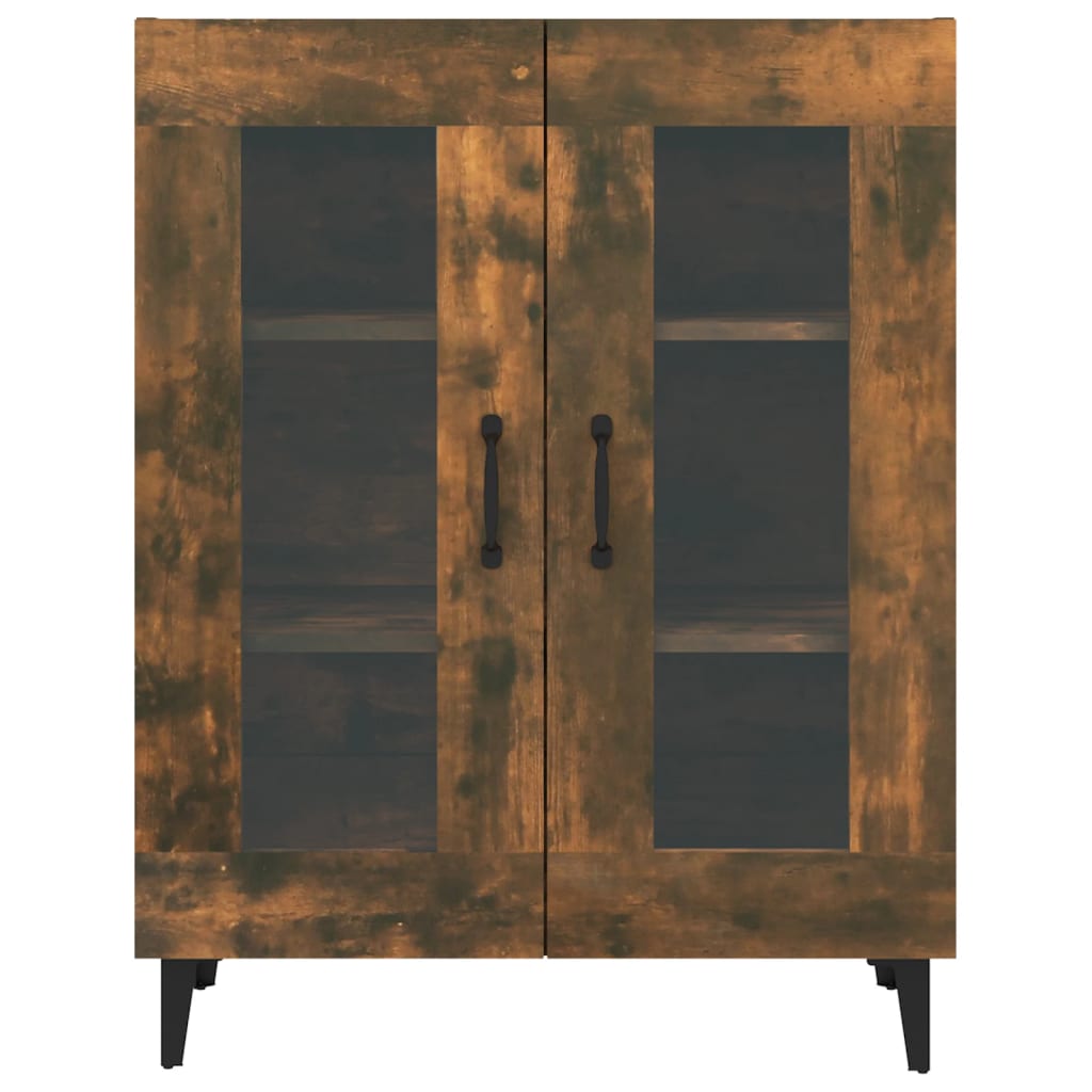 Servanta, stejar fumuriu, 69,5x34x90 cm, lemn compozit — imaginea 6