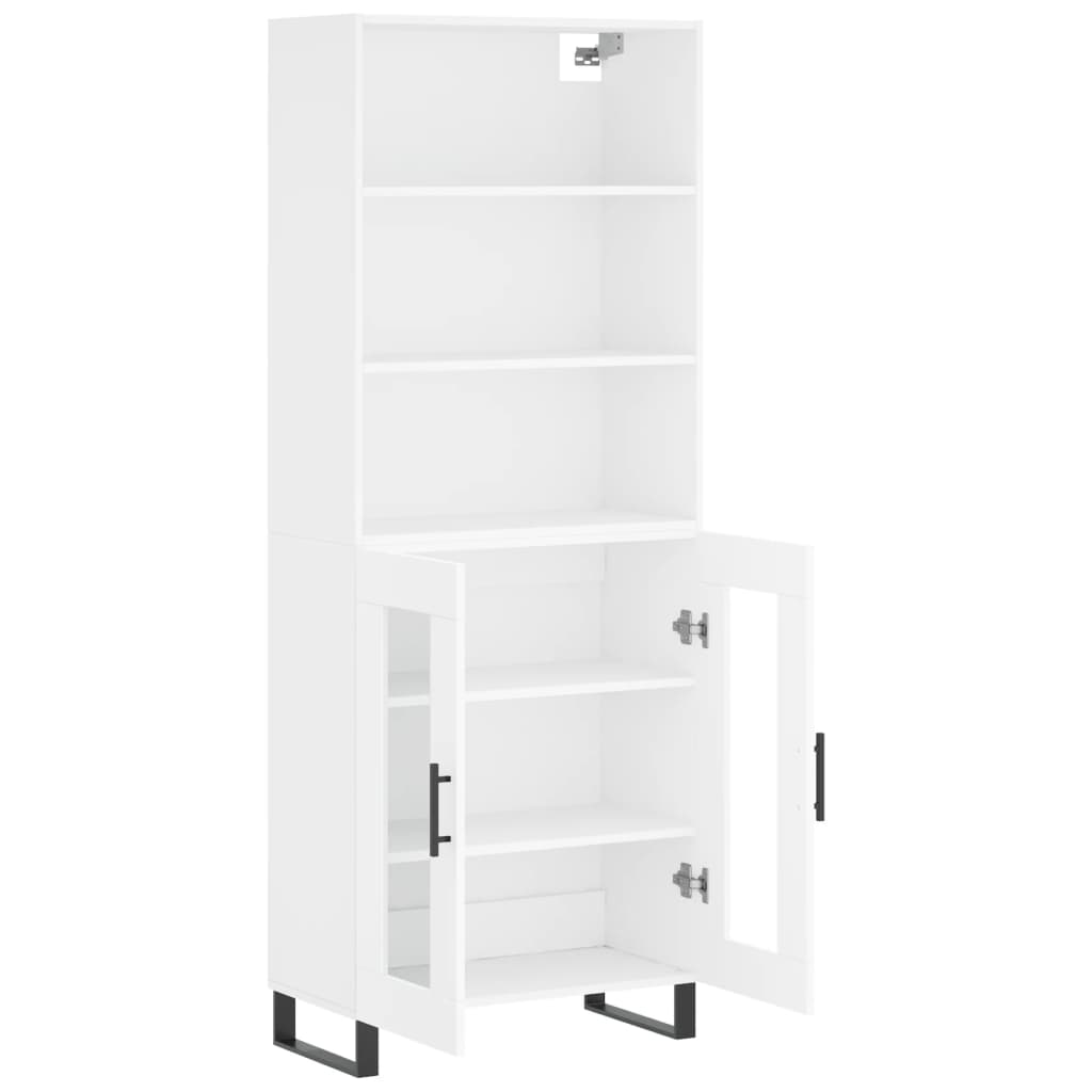 Dulap inalt, alb, 69,5x34x180 cm, lemn compozit — imaginea 4