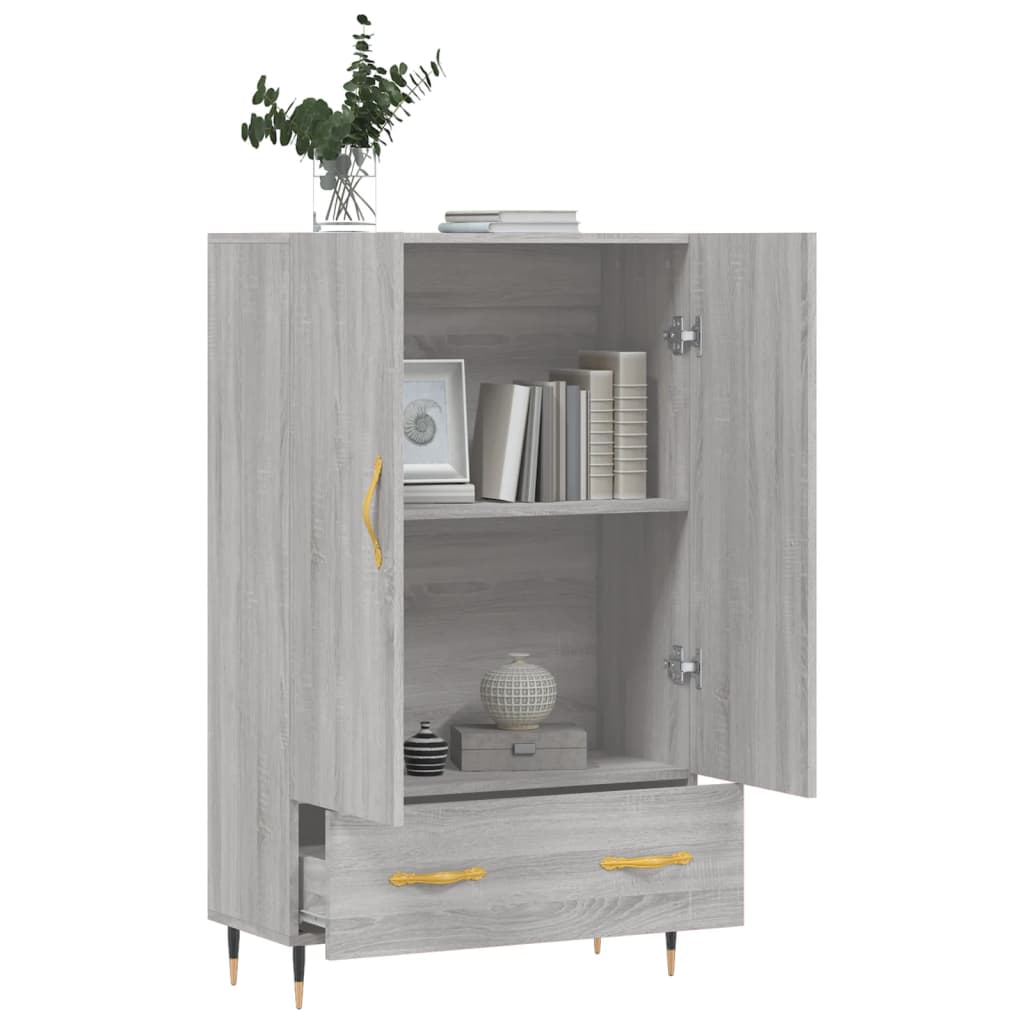 Dulap gri Sonoma 69,5x31x115 cm, lemn prelucrat — imaginea 4