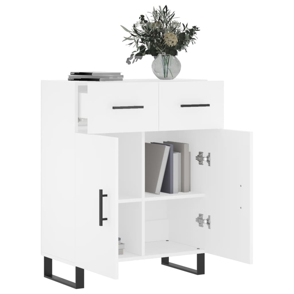Servanta, alb, 69,5x34x90 cm, lemn compozit — imaginea 4