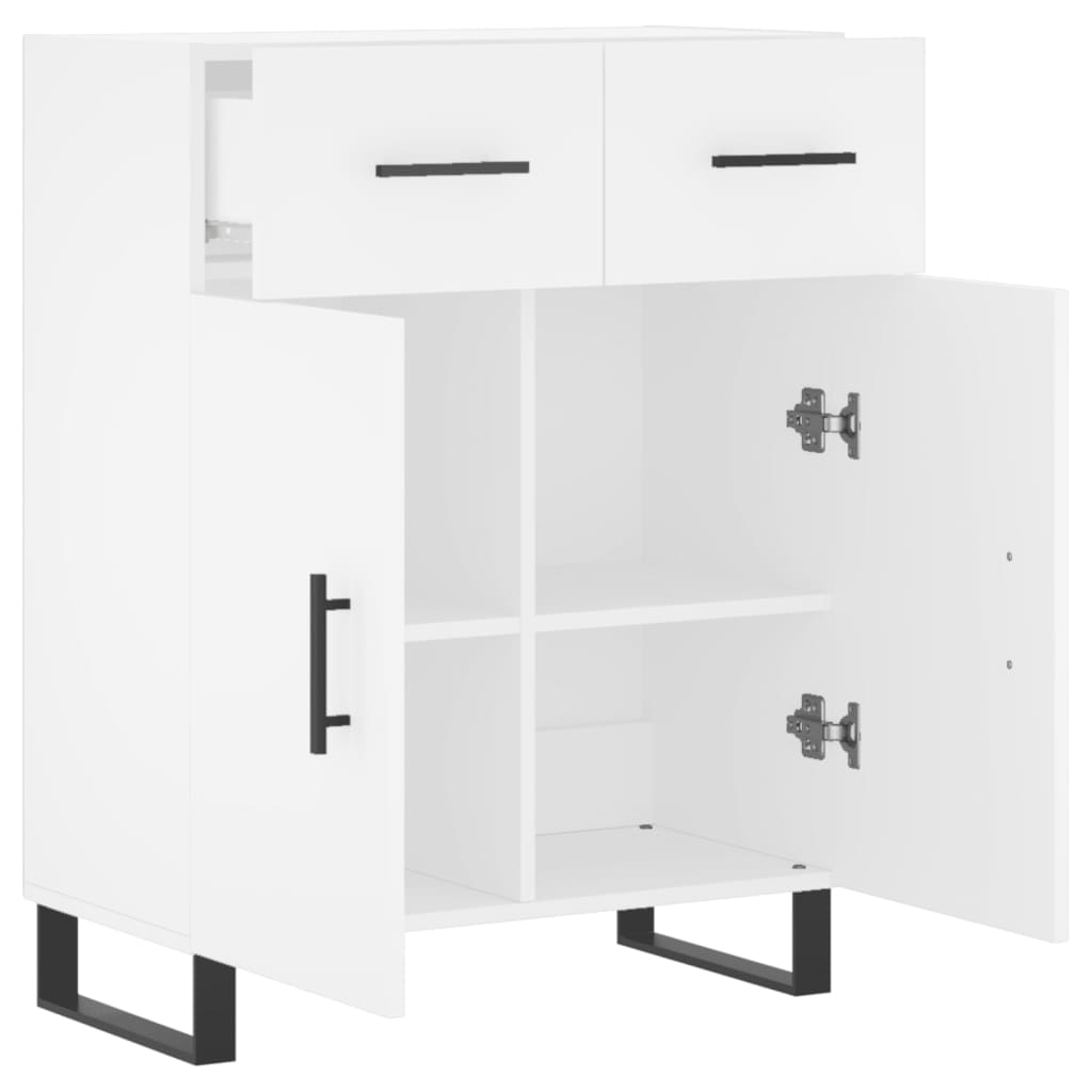 Servanta, alb, 69,5x34x90 cm, lemn compozit — imaginea 5