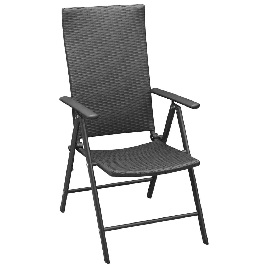 Set de masa pentru gradina, 5 piese, negru — imaginea 4