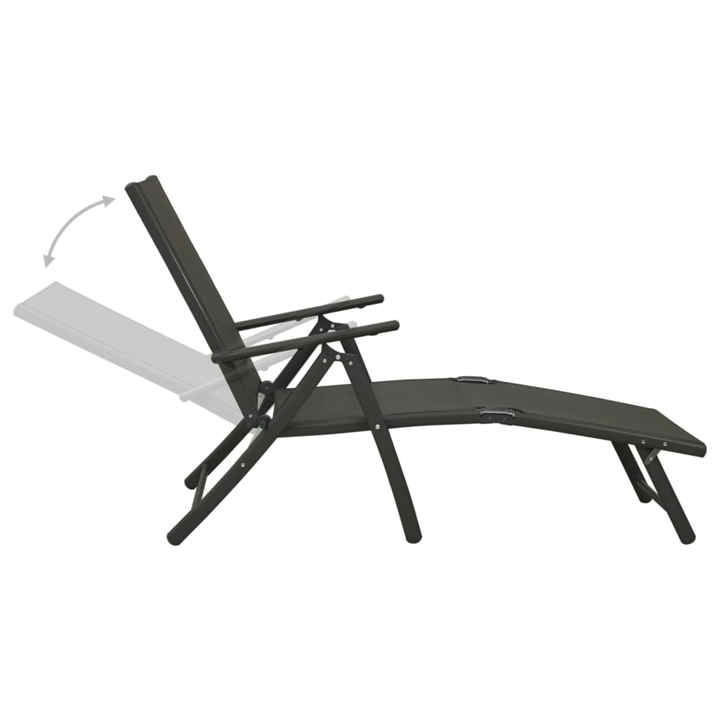 Set mobilier de gradina, 10 piese, negru si antracit — imaginea 6