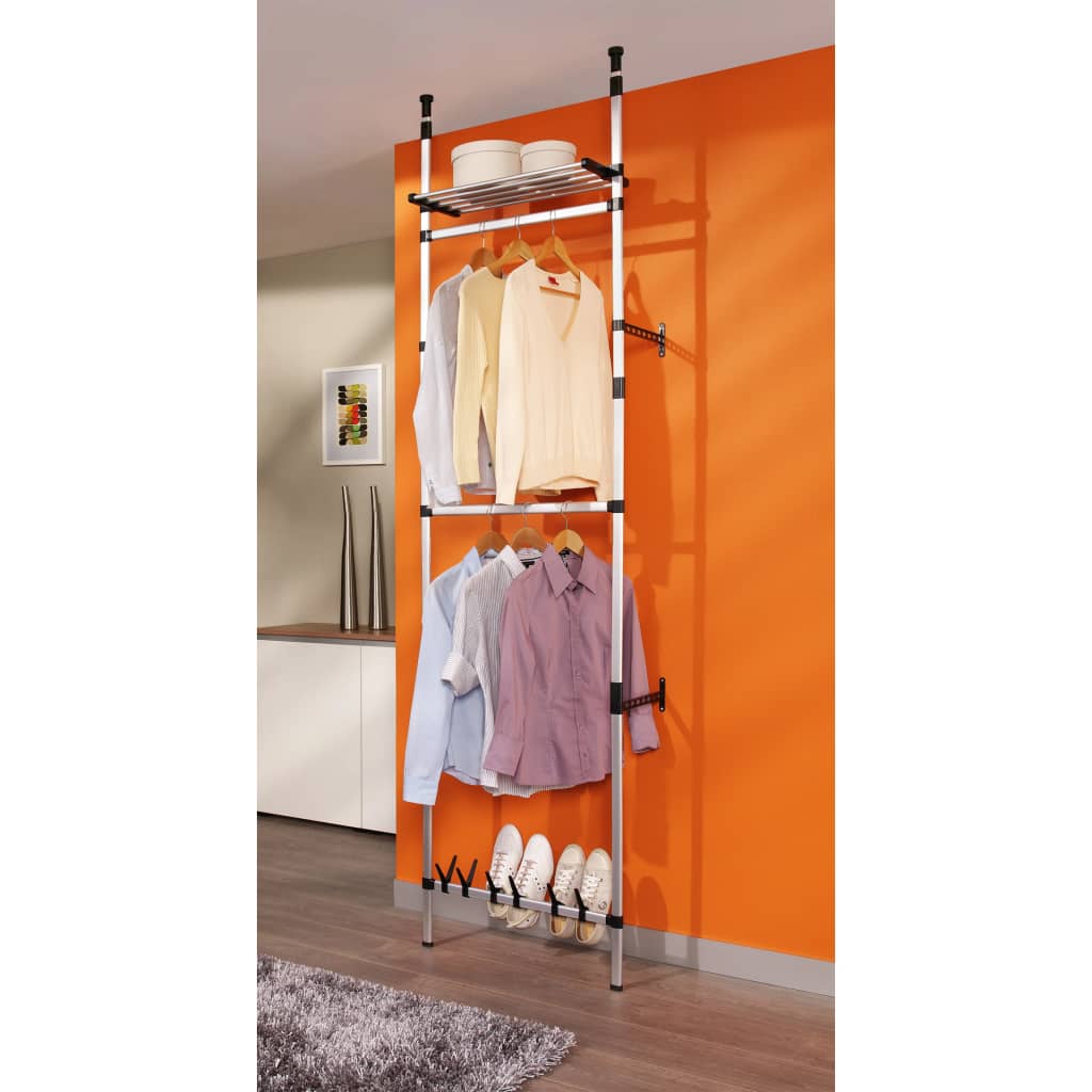 Sistem sifonier telescopic, cu bare si raft, aluminiu — imaginea 4