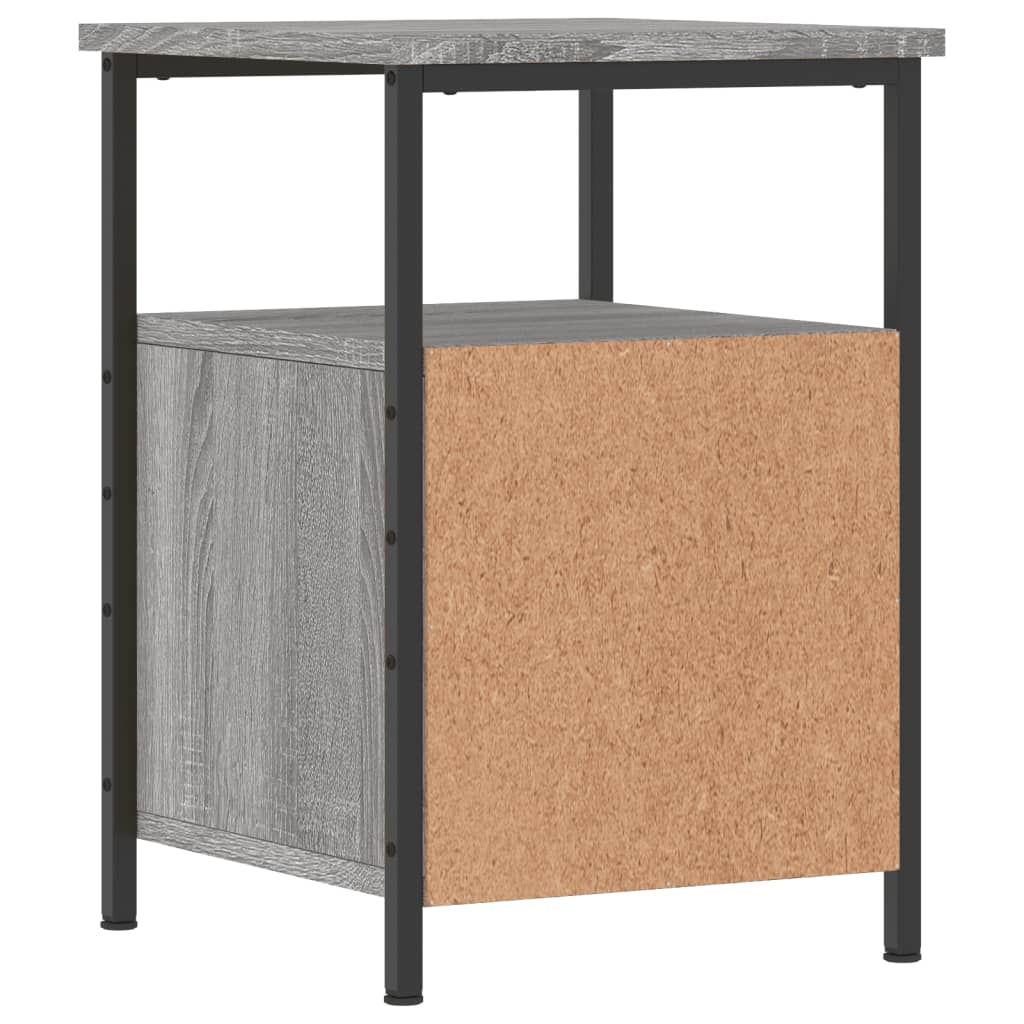 Noptiere, 2 buc., gri sonoma, 34x35,5x50 cm, lemn compozit — imaginea 9