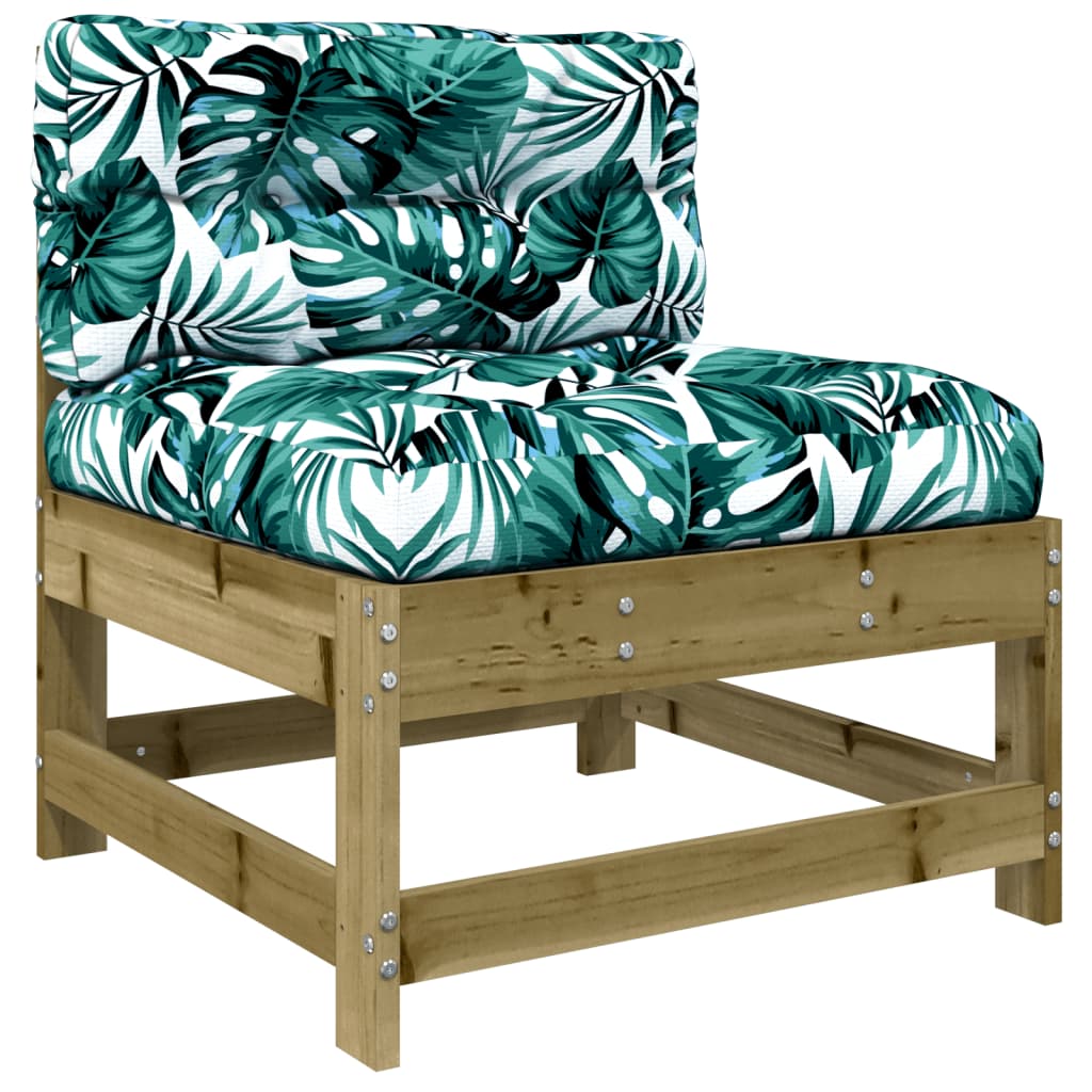 Set mobilier de gradina cu perne, 5 piese, lemn de pin tratat — imaginea 4