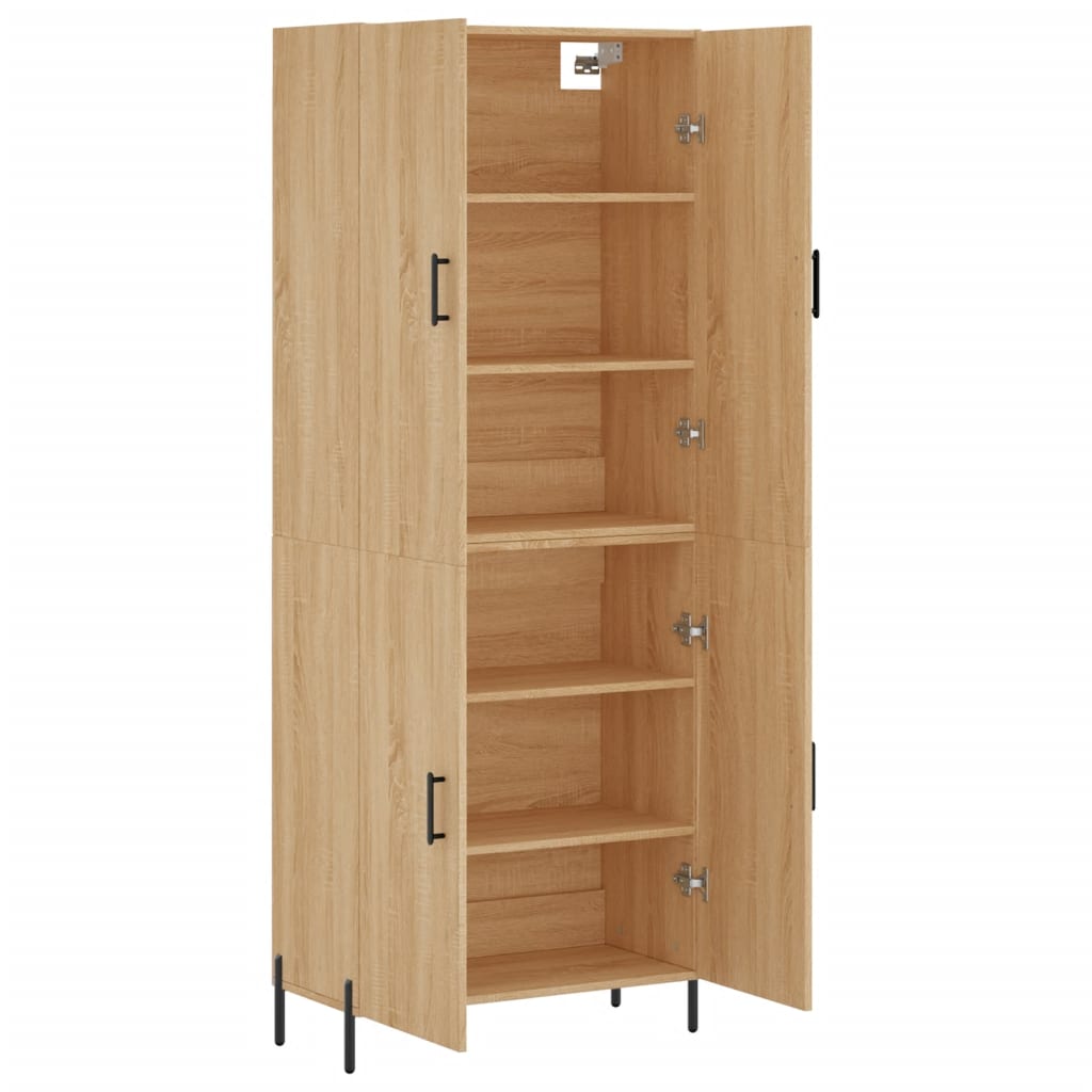 Dulap inalt, stejar sonoma, 69,5x34x180 cm, lemn compozit — imaginea 4