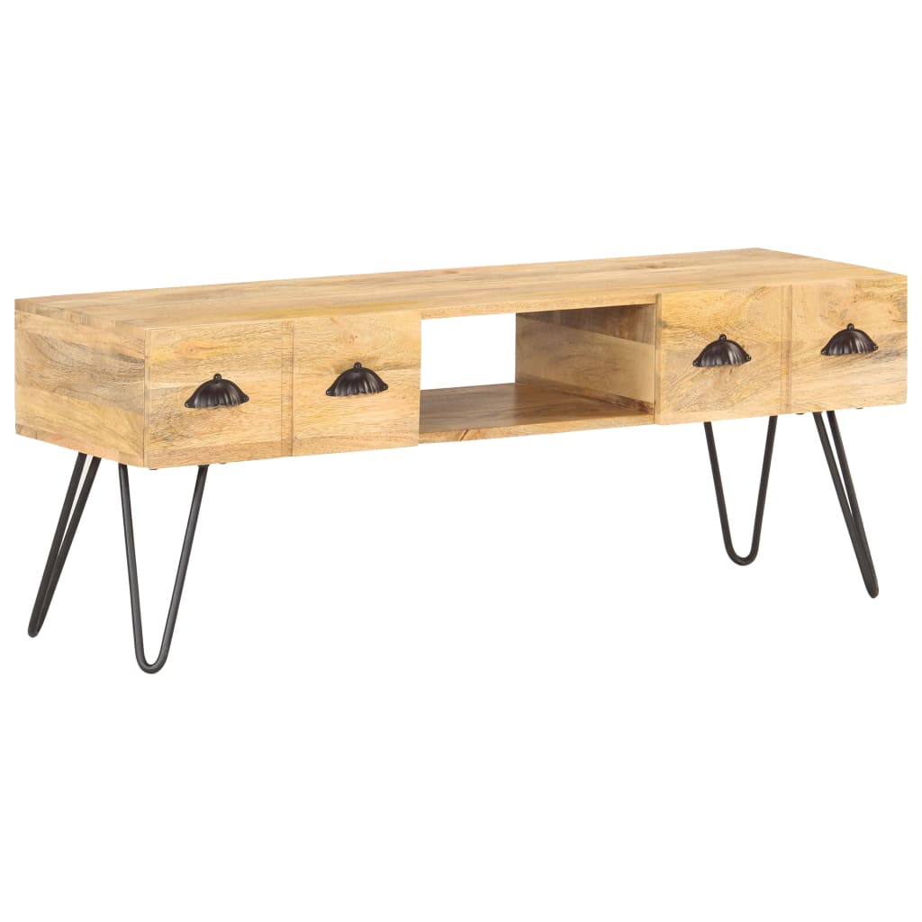 Comoda TV, 120x35x45 cm, lemn masiv de mango — imaginea 8