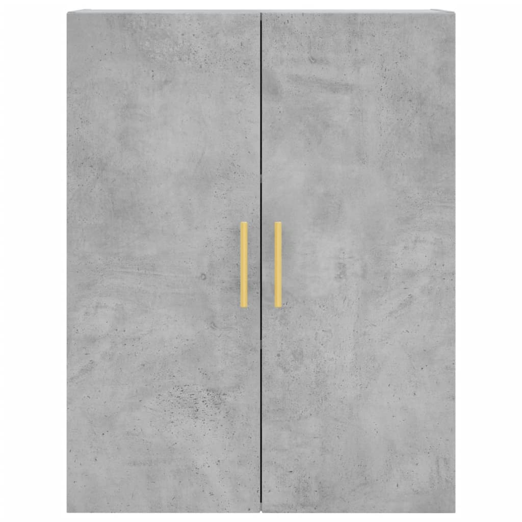 Dulap inalt, gri beton, 69,5x34x180, lemn compozit — imaginea 6