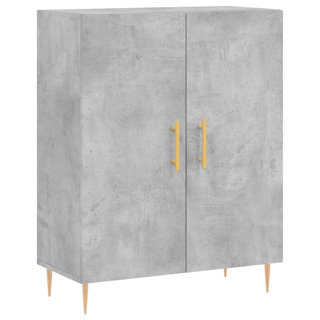 Dulap inalt, gri beton, 69,5x34x180, lemn compozit — imaginea 7