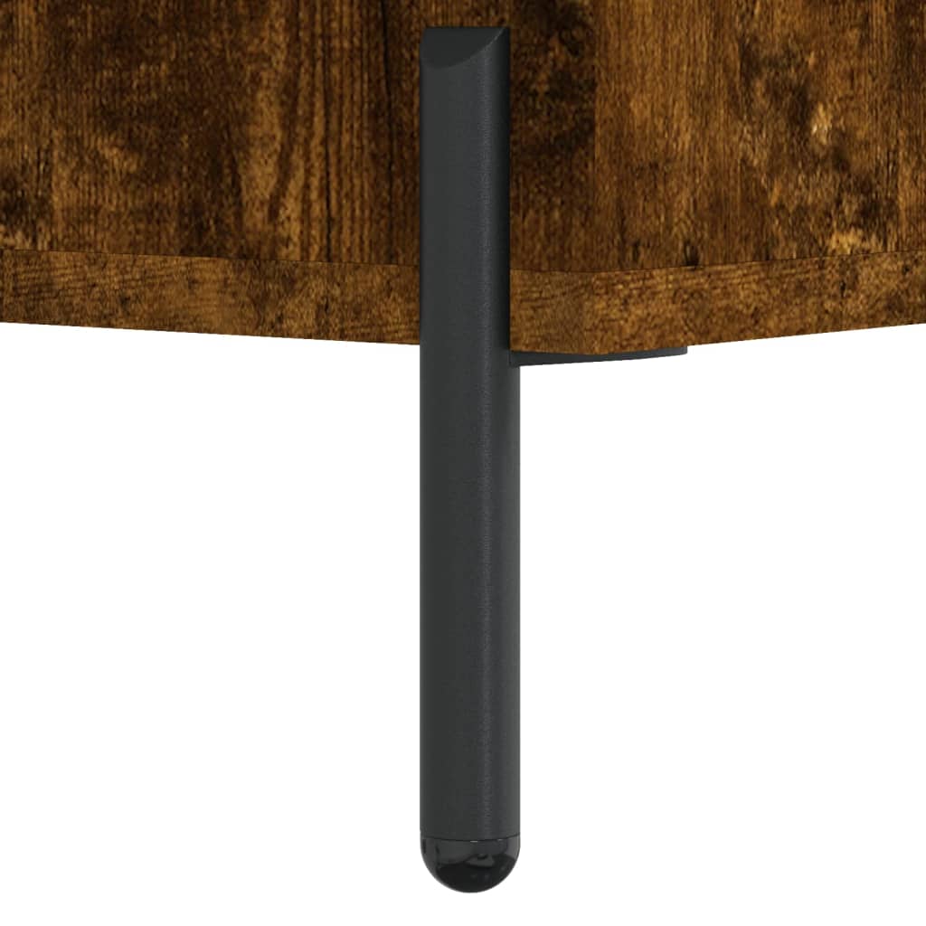 Dulap inalt, stejar fumuriu, 34,5x34x180 cm, lemn prelucrat — imaginea 11