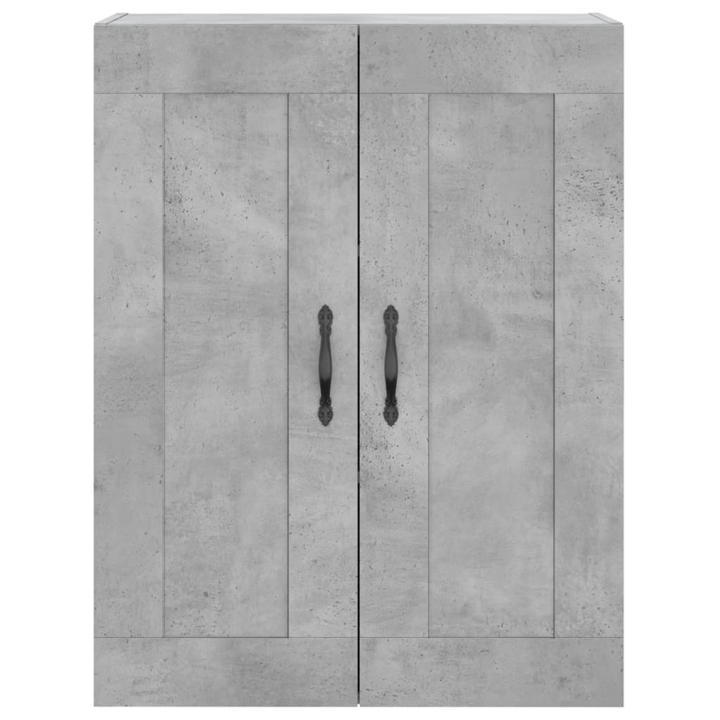 Dulap inalt, gri beton, 69,5x34x180, lemn compozit — imaginea 6