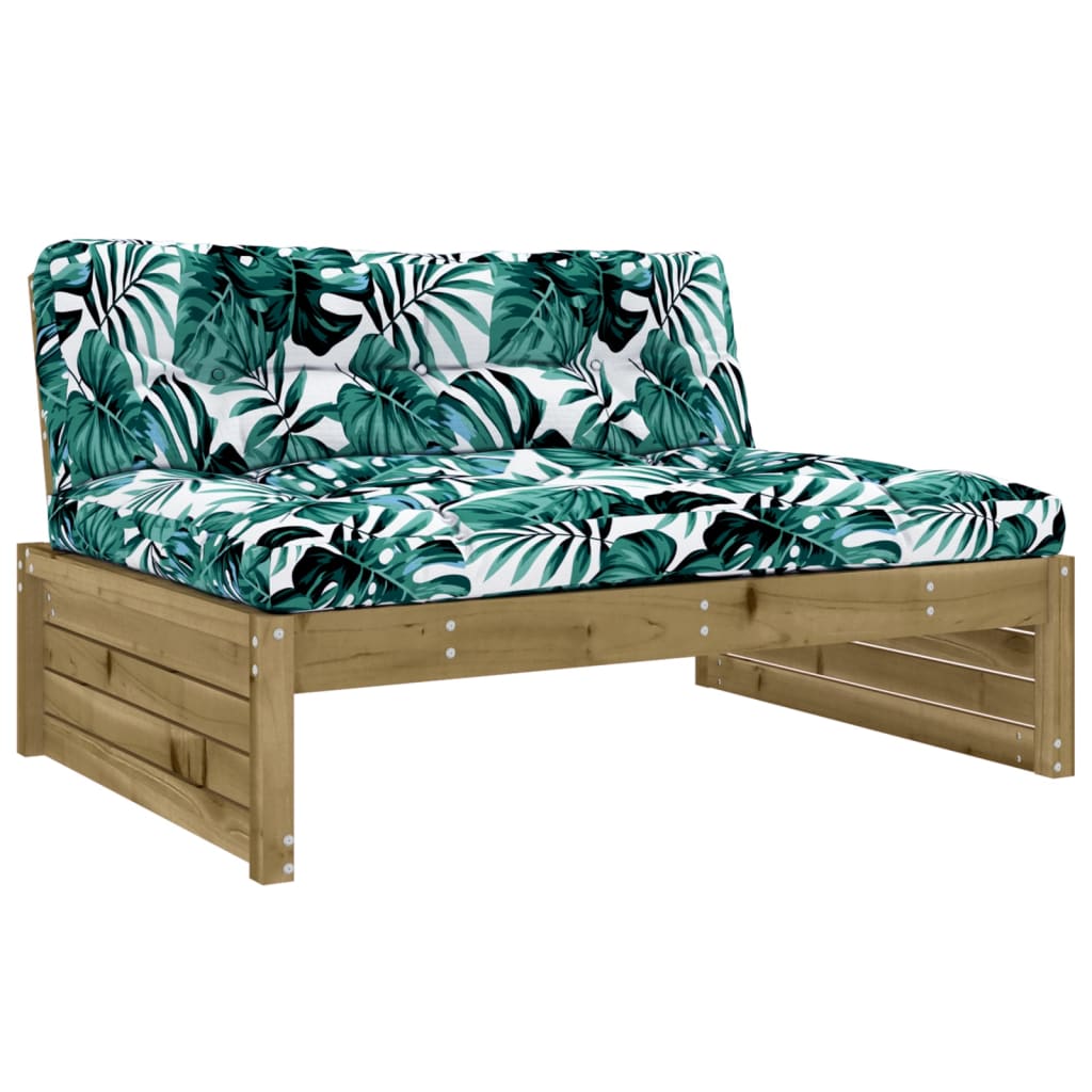 Set mobilier de gradina cu perne, 2 piese, lemn de pin tratat — imaginea 4