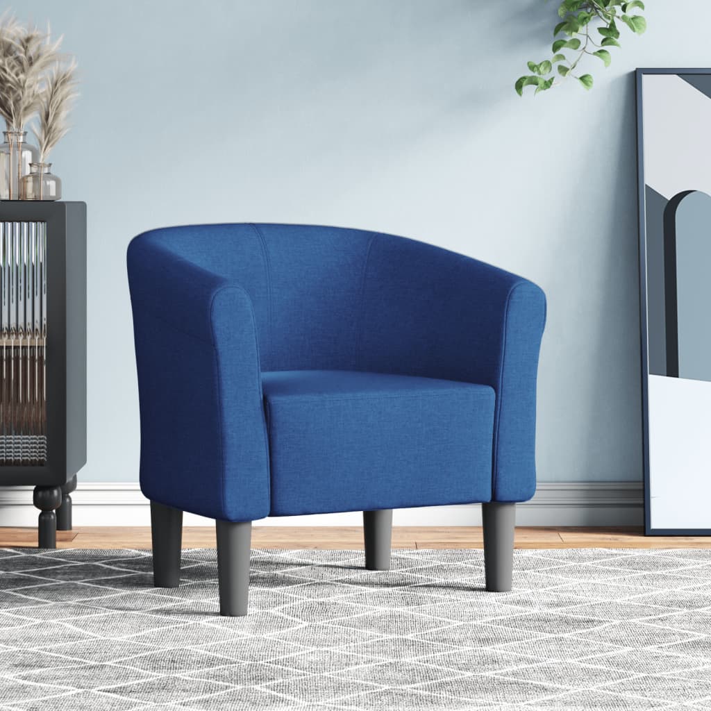 Fotoliu tip cuva, albastru, material textil — imaginea 2