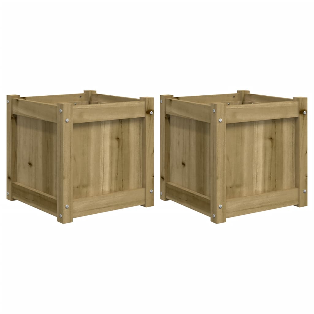 Jardiniere de gradina , 2 buc., lemn de pin impregnat