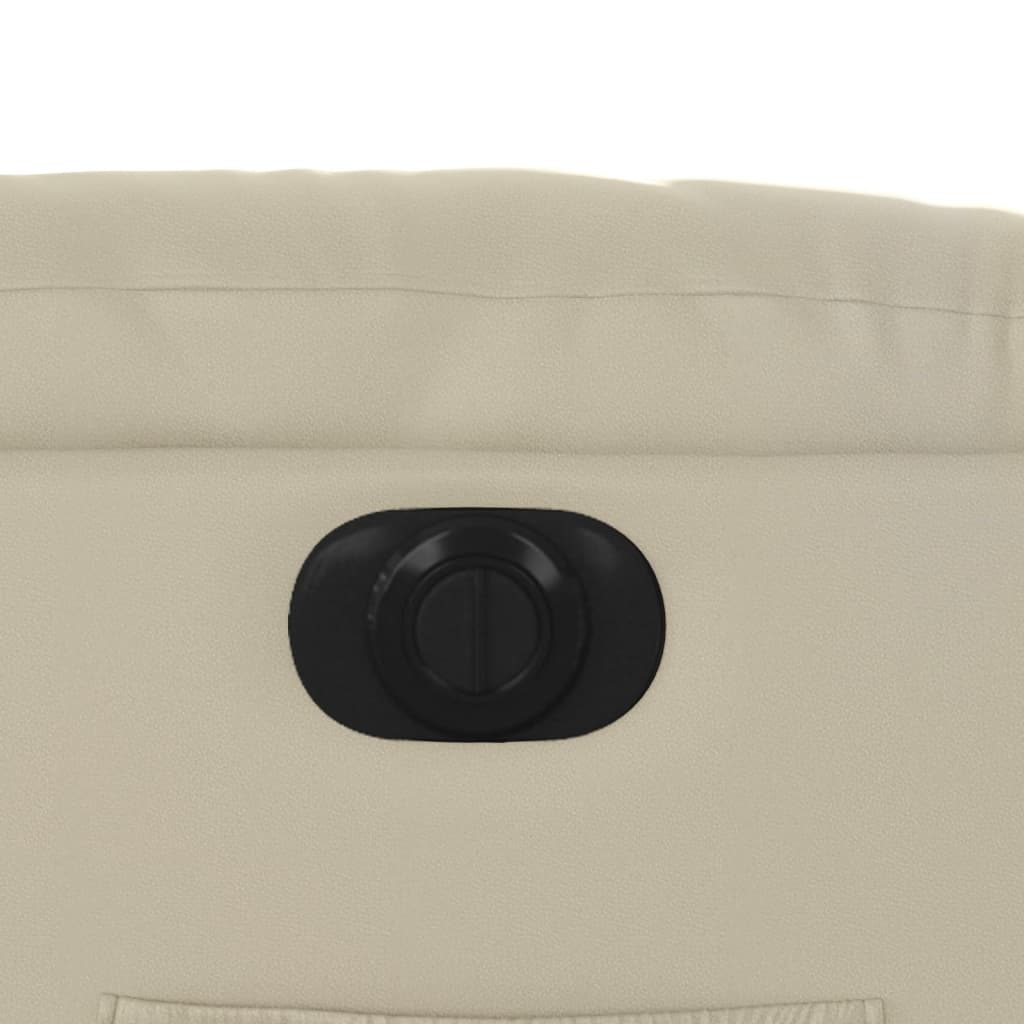 Fotoliu rabatabil electric, crem, piele ecologica — imaginea 11