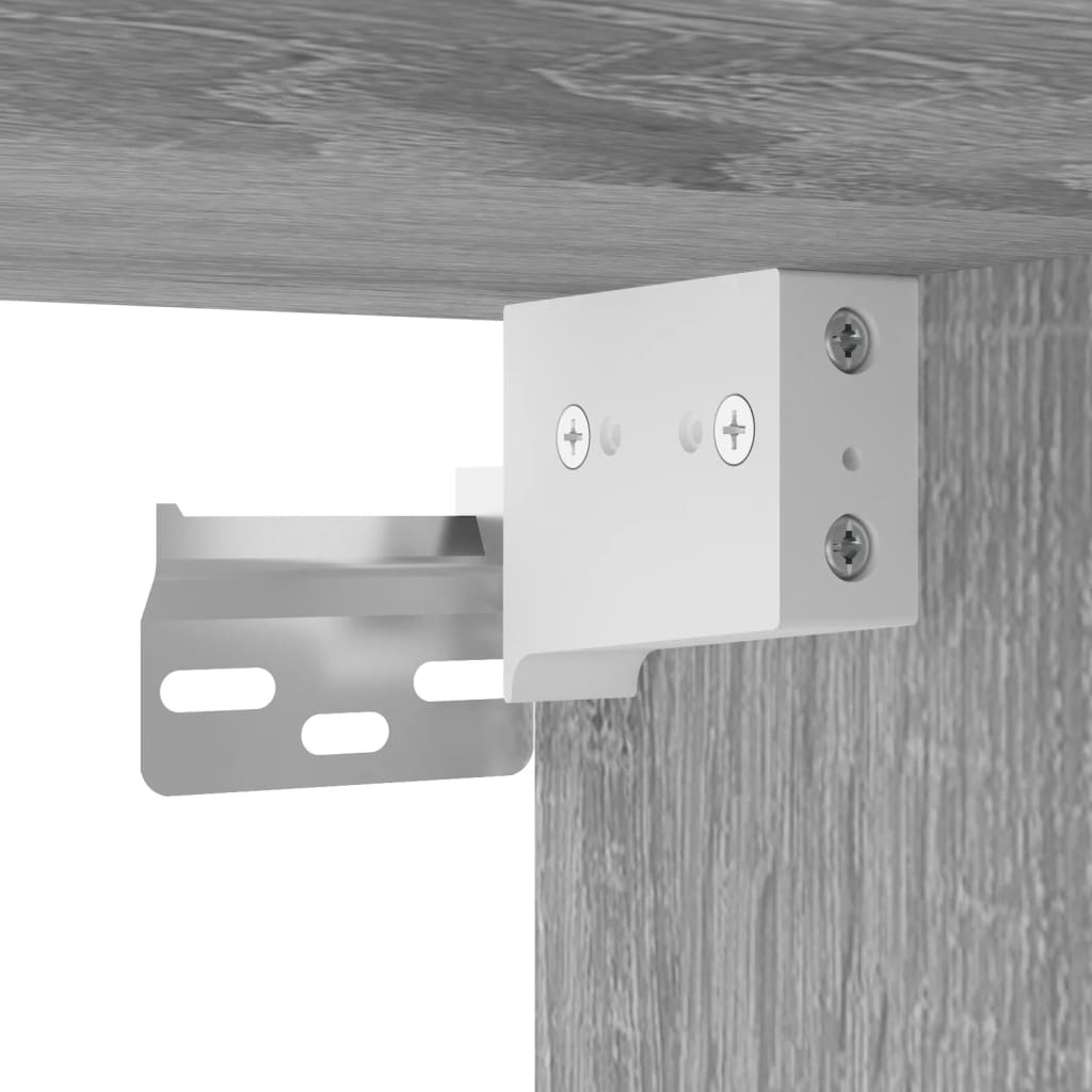 Dulap inalt, gri sonoma, 69,5x34x180 cm, lemn compozit — imaginea 9