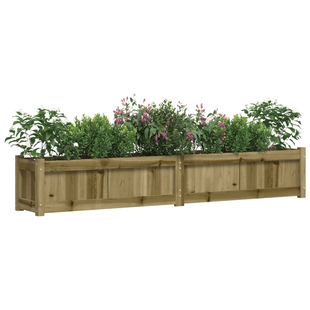 Jardiniera de gradina, 180x31x31 cm, lemn de pin tratat — imaginea 4